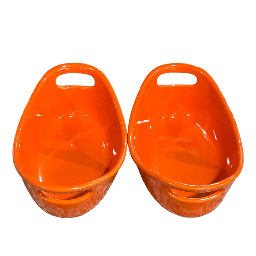 2 The Food Network Channel TV Chef Rachael Ray Orange Stoneware 12 Oz.